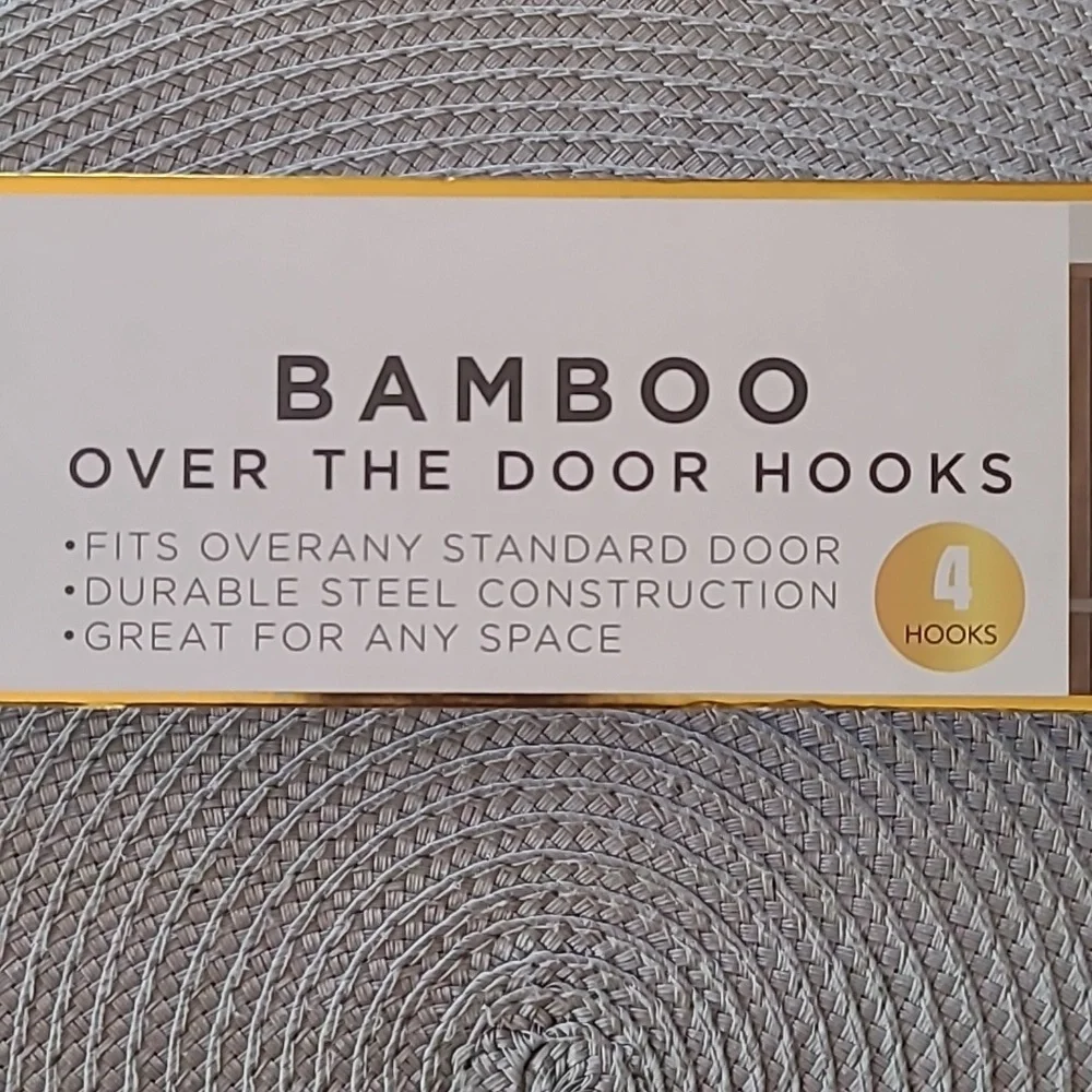 🚪Bamboo Over The Door Hooks
